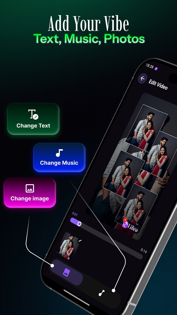 Vibeo Customization Screen