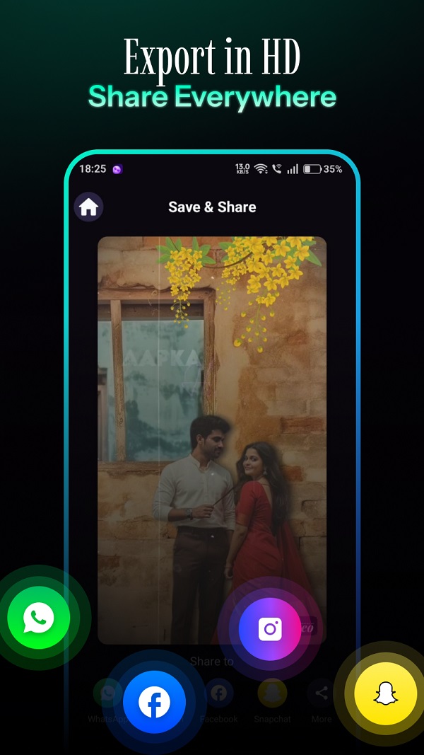 Vibeo Export Screen
